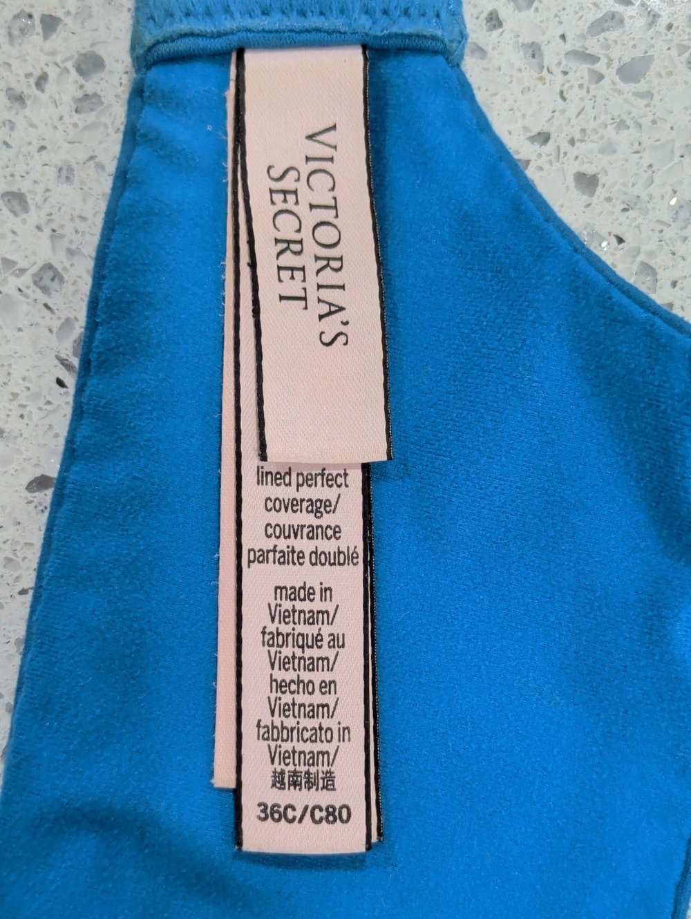 Victoria's Secret Teal Blue Smooth Lace-Trim Bra - Picture 6 of 6